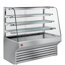 Comptoir vitrine réfrigéré, vitre bombée, L. 940 mm, +7 / +10 °C Diamond ES10/A4-R2-OCC