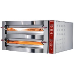 Four à pizza professionnel électrique, 2 chambres, 6 pizzas, Ø 350 mm Diamond GDX12/35-DP--230/3-