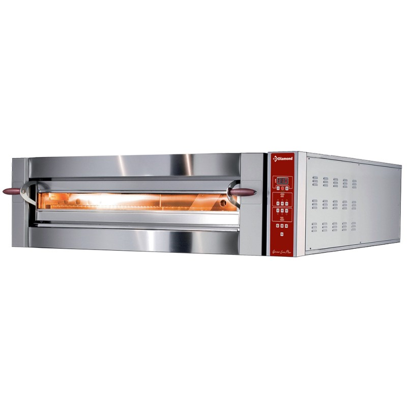 Four à pizza professionnel électrique, 1 chambre, 6 pizzas, Ø 350 mm Diamond GDX6/35-DP--230/3-