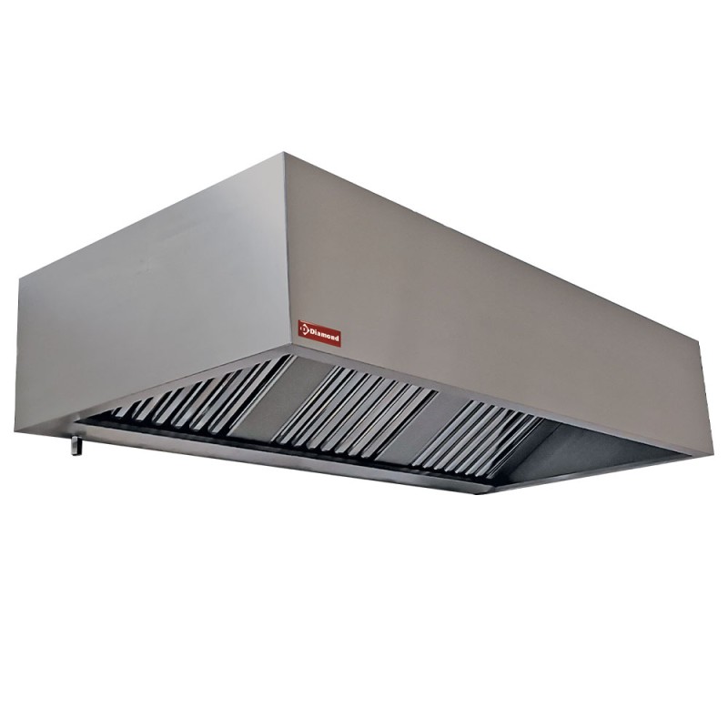 Hotte murale professionnelle, 3000 x 950 mm Diamond CGL3000/N