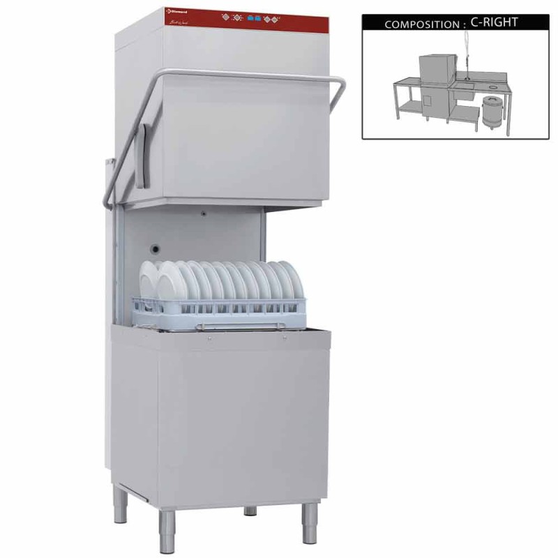 Lave-vaisselle à capot professionnel complet, panier 60x50 cm Diamond DCR37/6/C-D