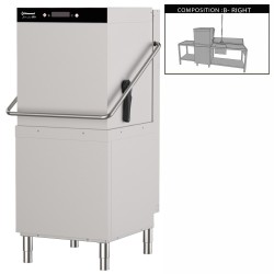 Lave-vaisselle à capot professionnel complet, pompe de vidange Diamond DCS9/EV/B-D