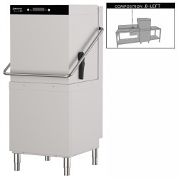 Lave-vaisselle à capot professionnel complet, pompe de vidange Diamond DCS9/EV/B-S