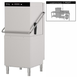 Lave-vaisselle à capot professionnel complet, pompe de vidange Diamond DCS9/EV/C-D