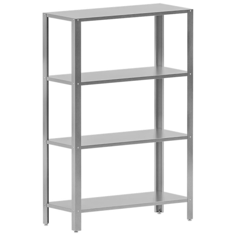 Étagère de rangement, inox AISI 430, avec étagère basse, 1200 x 500 x 1800 mm Diamond SR1254-RL5