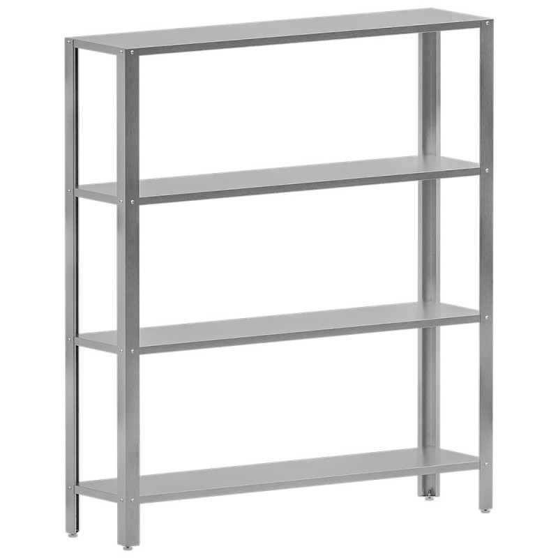 Étagère de rangement, inox AISI 430, avec étagère basse, 1600 x 400 x 1800 mm Diamond SR1644-RL4