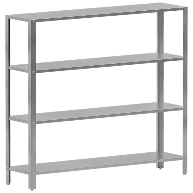 Étagère de rangement, inox AISI 430, avec étagère basse, 2000 x 500 x 1800 mm Diamond SR2054-RL5