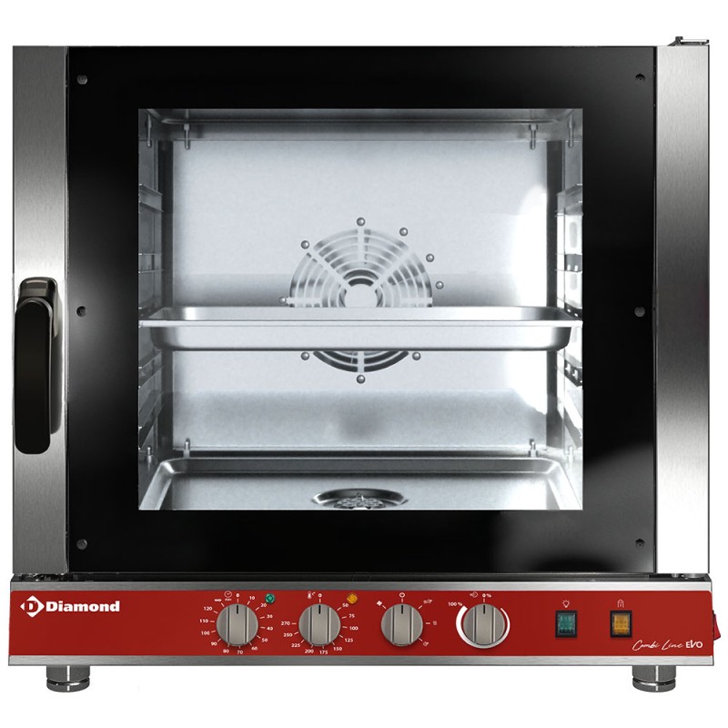 Four mixte professionnel électrique, 5 x GN 1/1, commandes mécaniques Diamond DFV511/CMC