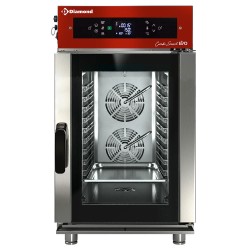 Four mixte professionnel électrique, 10 x GN 1/1, commandes digitales, nettoyage automatique Diamond FVS10-711/CTD