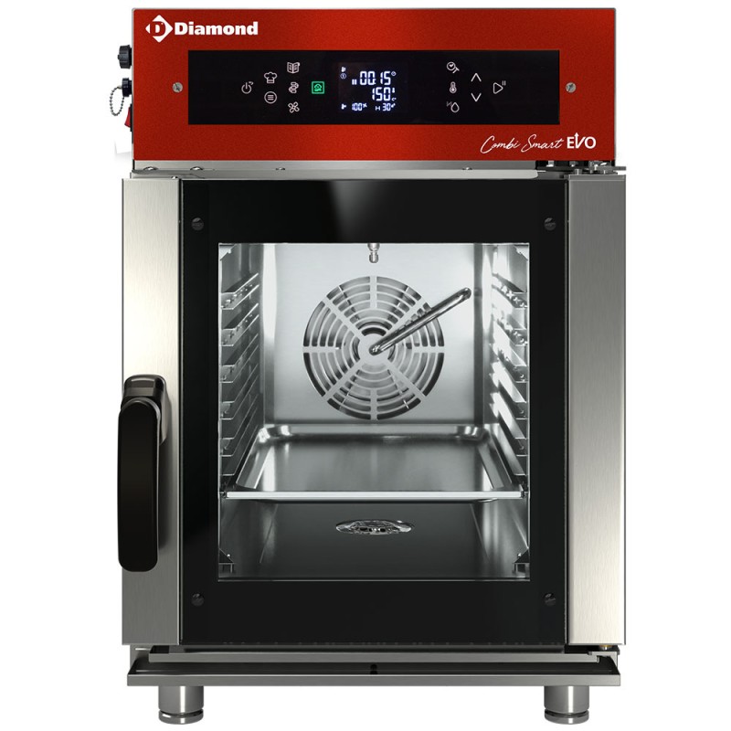 Four mixte professionnel électrique, 6 x GN 2/3, commandes digitales, nettoyage automatique Diamond FVS6-423/CTD