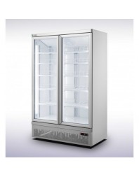 Armoire réfrigérée positive 0/+10°C - 2 portes vitrées battantes - 1000 litres