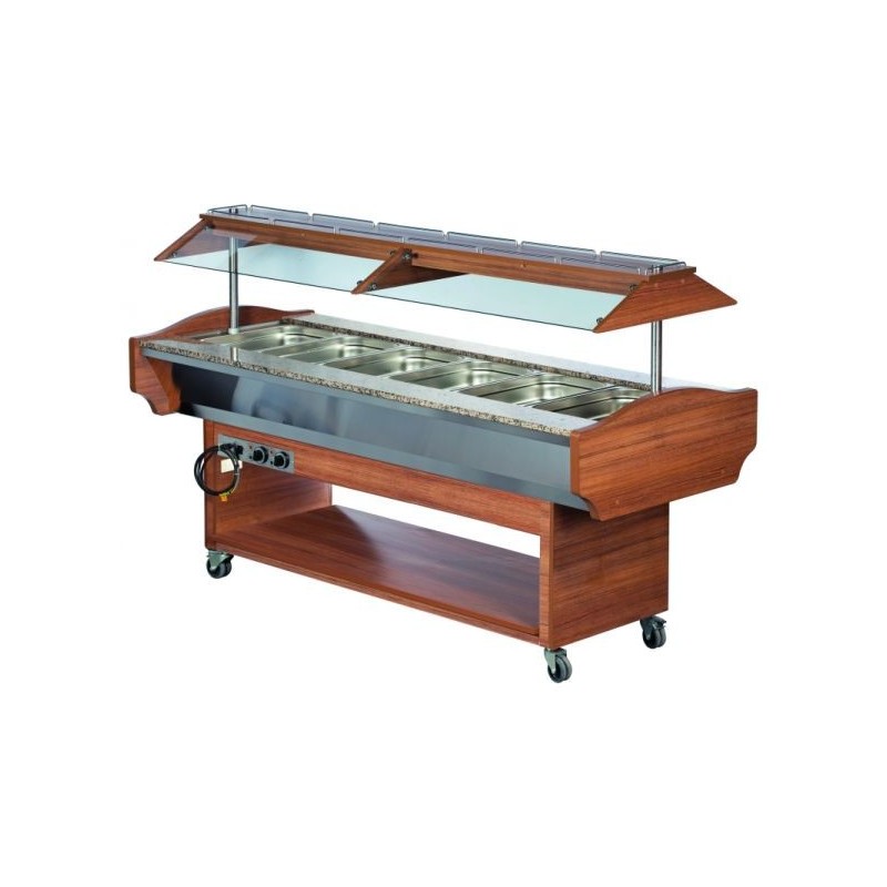 Buffet salad'bar bain marie 6 x GN 1/1