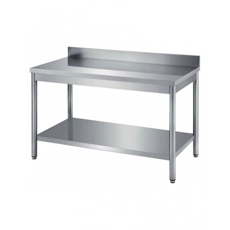 Table adossée inox largeur 700 - étagère Table adossée inox largeur 700 - étagère