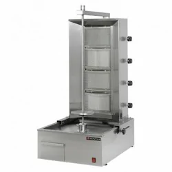 Machine à kebab gaz - 3 zones - 60 kg/jour - Technitalia