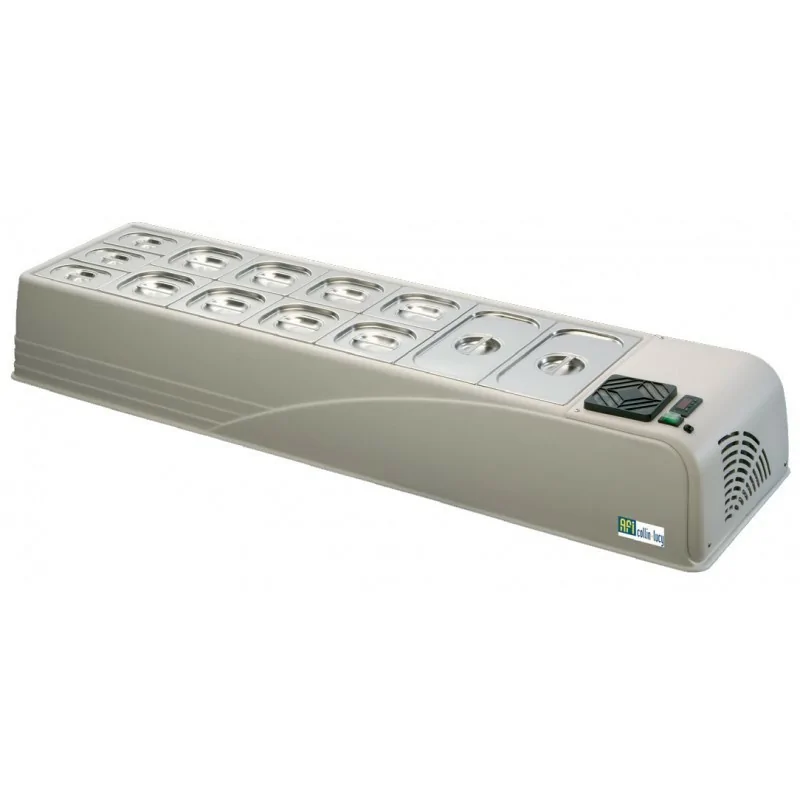Présentoir réfrigéré MIDI pour bacs GN 1/3 de 150 mm - Série Eco - PR7/3