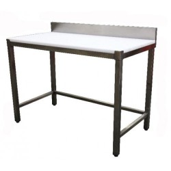 Table de découpe adossée- Inox ferritique - Profondeur 600 - Différentes dimensions
