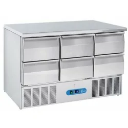 Table réfrigérée 4 tiroirs - Capacité 215 litres - 0/8°C - Cool Head
