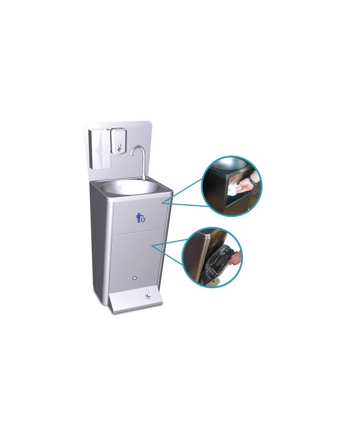 Lave Mains Autonome Inox Sur Pied Et Portable