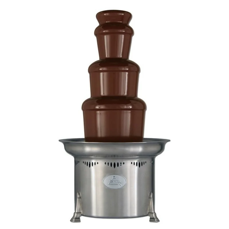 Fontaine à chocolat inox professionnelle bi-chocolat 