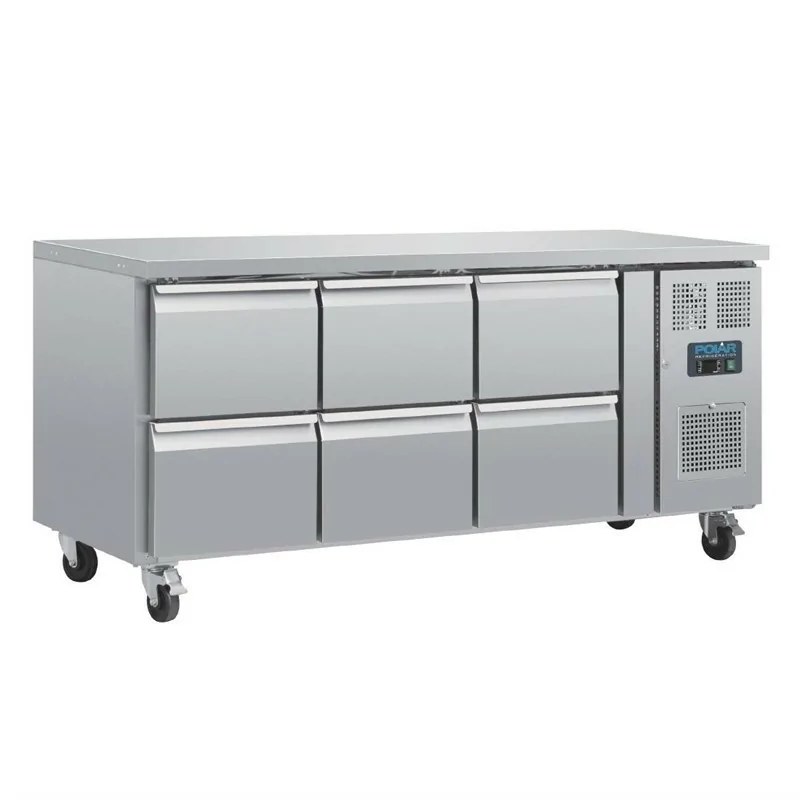 Table réfrigérée GN 1/1 ventilée 6 tiroirs - Polar Série U