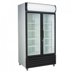Armoire réfrigérée positive +1/+10°C - 3 portes vitrées battantes - 1065 litres