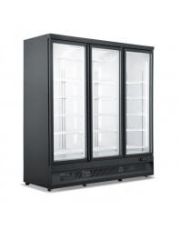Armoire réfrigérée black positive 0/+10°C - 3 portes vitrées battantes - 1530 litres