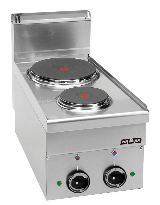 Réchaud 2 plaques électriques rondes à poser MBM CHRMASTER