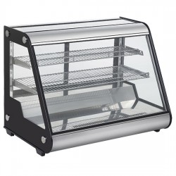 présentoir réfrigéré de table avec 3 niveaux et verres coulissantes, l : 697 mm