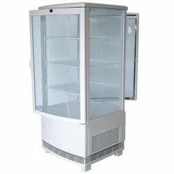 vitrine réfrigéré verticale de table avec 3 étagères, 78 litres, 0°/+12°C, couleur blanc