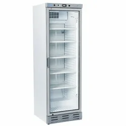 vitrine freezer verticale avec 1 porte en verre, 300 litres, -15°/-20°C