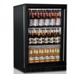 réfrigérateur bar avec 1 porte battante en verre, 133 litres, +1°/+10°C