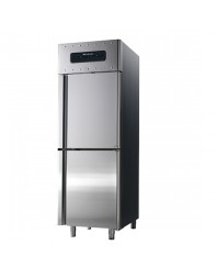 Réfrigérateur 350+350 litres en inox à 2 températures, GN 2/1, -2°/+8°C|-10°/-22°C