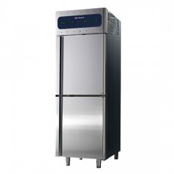 réfrigérateur 350+350 litres en inox à 2 températures, GN 2/1, -2°/+8°C|0°/+5°C