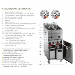 Friteuse électrique sur coffre - 9-10 litres - Valentine - EVO250T