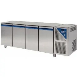 Table réfrigérée positive 0/+10°C - 816 L - 4 portes pleines - Prof. 800 - 600 x 400 - Dalmec