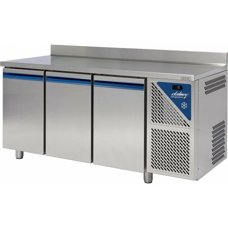 Table réfrigérée négative -18/-22°C - 606 L - 3 portes pleines - Prof. 800 - 600 x 400 - Dalmec