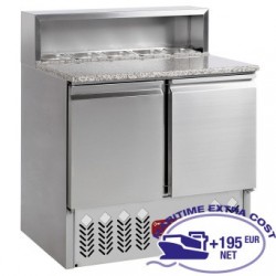Table de préparation frigorifique 2 portes GN 1/1, 240 Lit, structure réfrigérée 5x GN1/6-150 mm
