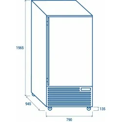 Cellule de refroidissement - 10 x GN 1/1 ou 600 x 400 - T° -18°C - 20 kg
