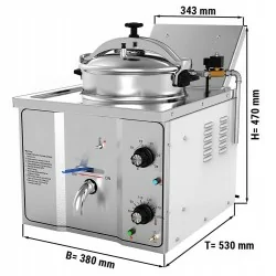 Friteuse électrique à haute pression à commandes digitales - 33 litres