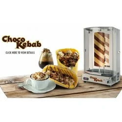 Pack complet- machine choco kebab + crepière double plaques de cuisson ∅ 30 cm + kit choco