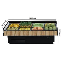 Ilot réfrigéré pour fruits et légumes - 1.97 x 1.07 x 1.02 m