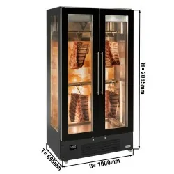 Armoire de maturation 1300 litres - froid ventilé - 2 portes vitrées