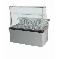 Comptoir réfrigéré statique avec étagère et vitre vertical, +0°/+4°C, l : 1400 mm