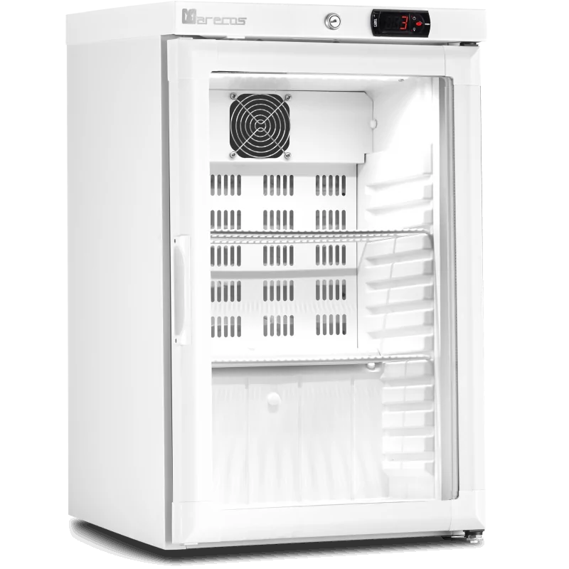 Mini armoire porte vitrée - température positive (+1/+8°C) - Extérieur blanc - Volume : 52L- 52-30 L - OLITREM