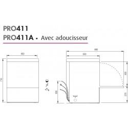 Lave-verres professionnel COLGED de la gamme PROTECH modèle PRO411