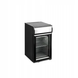Réfrigérateur table top - 2 à 10 - °C - 1 porte vitrée battantes à fermeture automatique - Noir - Mécanique - ventilé