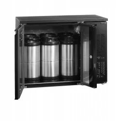 Refroidisseur de fût - 2 à 10 - °C - 2 portes pleines battantes - Noir - Électronique - Ventilé