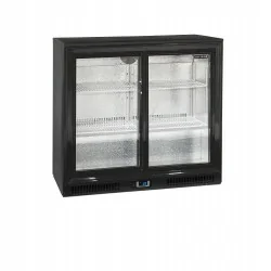 Arrière de bar - 2 à 10 - °C - 2 portes vitrées coulissantes - Noir - Électronique - Ventilé