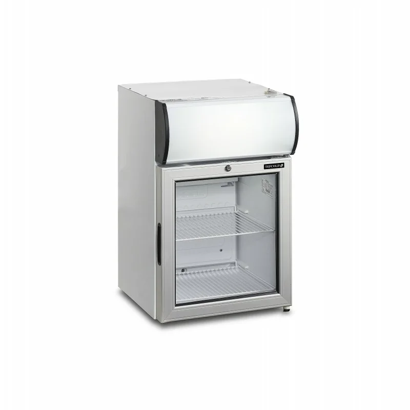 Réfrigérateur table top - 2 à 10 - °C - 1 porte vitrée battantes à fermeture automatique - Blanc - Mécanique - ventilé