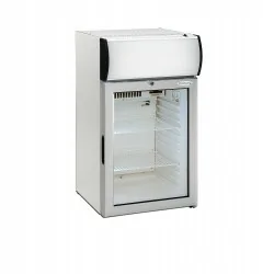 Réfrigérateur table top - 2 à 10 - °C - 1 porte vitrée battantes à fermeture automatique - Blanc - Mécanique - ventilé